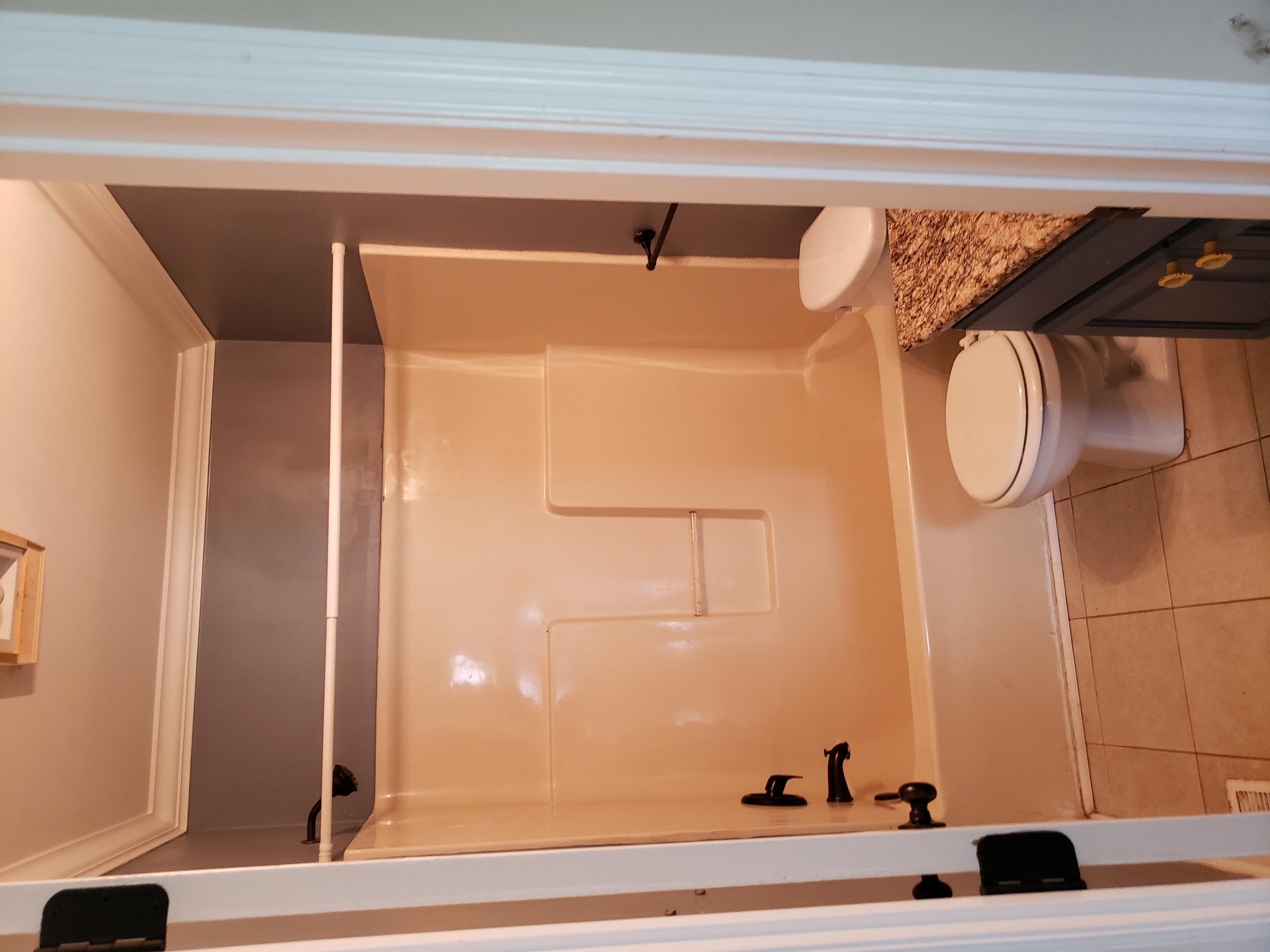 A photo of the house's sidewalk.